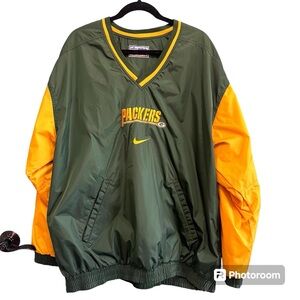 Vintage NFL Nike Pro Line GREEN BAY PACKERS Center Nike Swoosh Windbreaker 2/3X